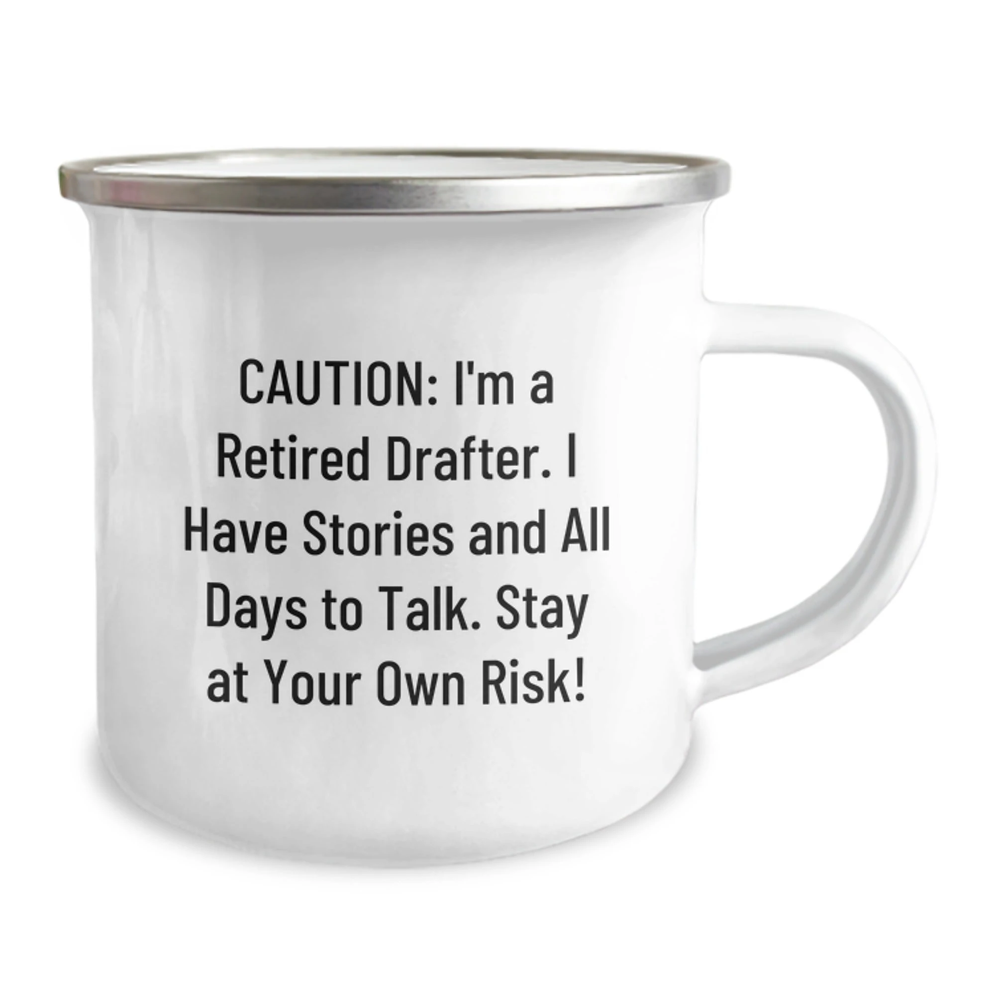 Funny Gifts from Friends for Retired Drafters - Camping Mug, Christmas Unique Mugs for Dads, Drafter Humor
