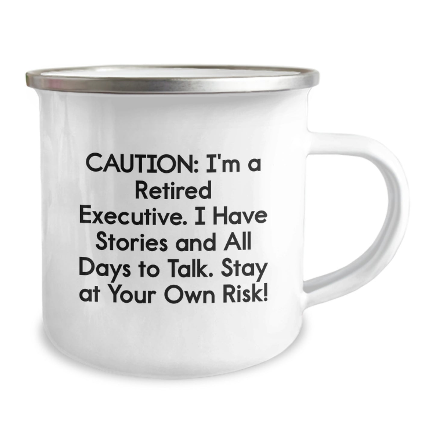 Executive Camping Mug - Funny Storytelling Christmas Unique Gifts for Men from Friends - 12 oz Stainless Steel - Image 2