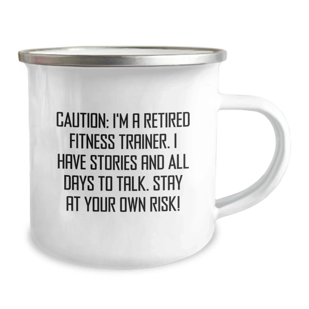 Funny Fitness Trainer Gifts from Friends and Family - Unique Christmas Mugs for Fitness Trainers' Hobbies, Camping, and Outdoor Fun - 'I'm a Retired Fitness Trainer' Quote