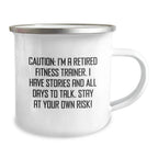 Funny Fitness Trainer Gifts from Friends and Family - Unique Christmas Mugs for Fitness Trainers' Hobbies, Camping, and Outdoor Fun - 'I'm a Retired Fitness Trainer' Quote