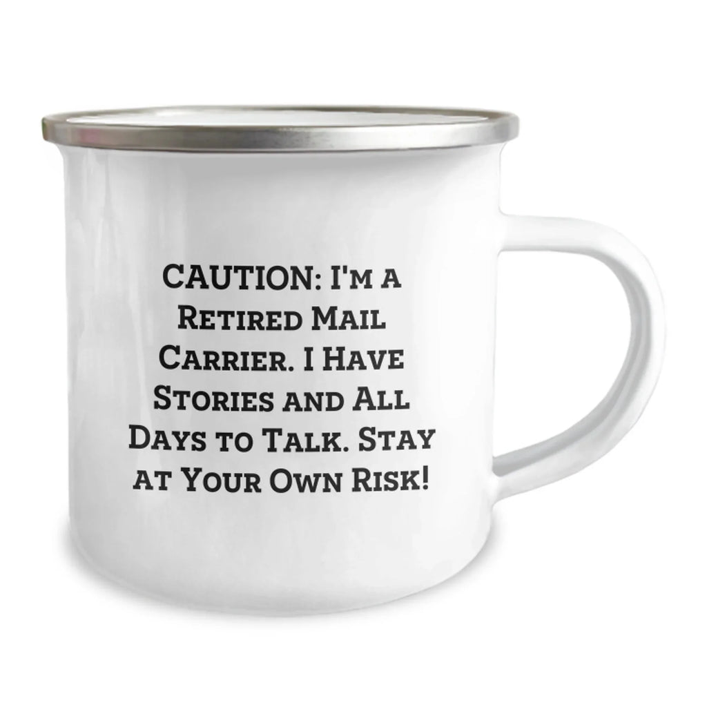 Funny Mail Carrier Gifts, Christmas Unique Mugs for Friends, Camping Mug from Retired Mail Carrier
