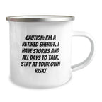 Funny Sheriff Camping Mug, Gifts for Sheriff Friends, Christmas Unique Presents from Men to Family