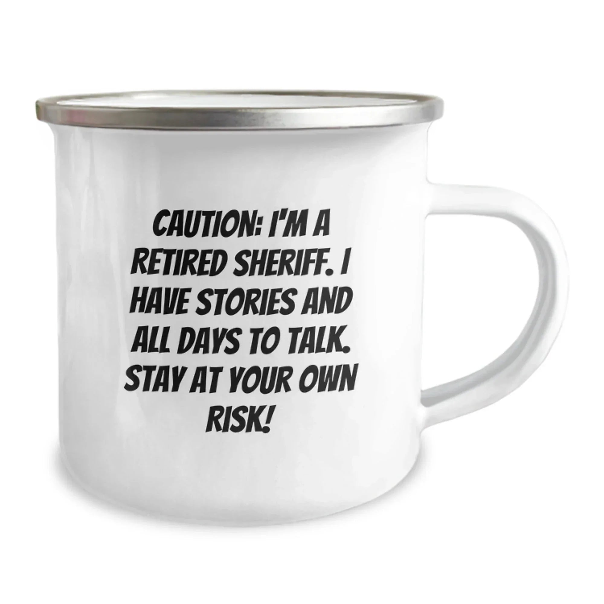 Funny Sheriff Camping Mug, Gifts for Sheriff Friends, Christmas Unique Presents from Men to Family