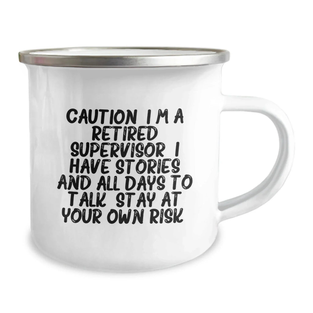 Funny Supervisor Gifts for Men, Camping Mug for Supervisor Friends, Christmas Unique Ideas from Coworkers