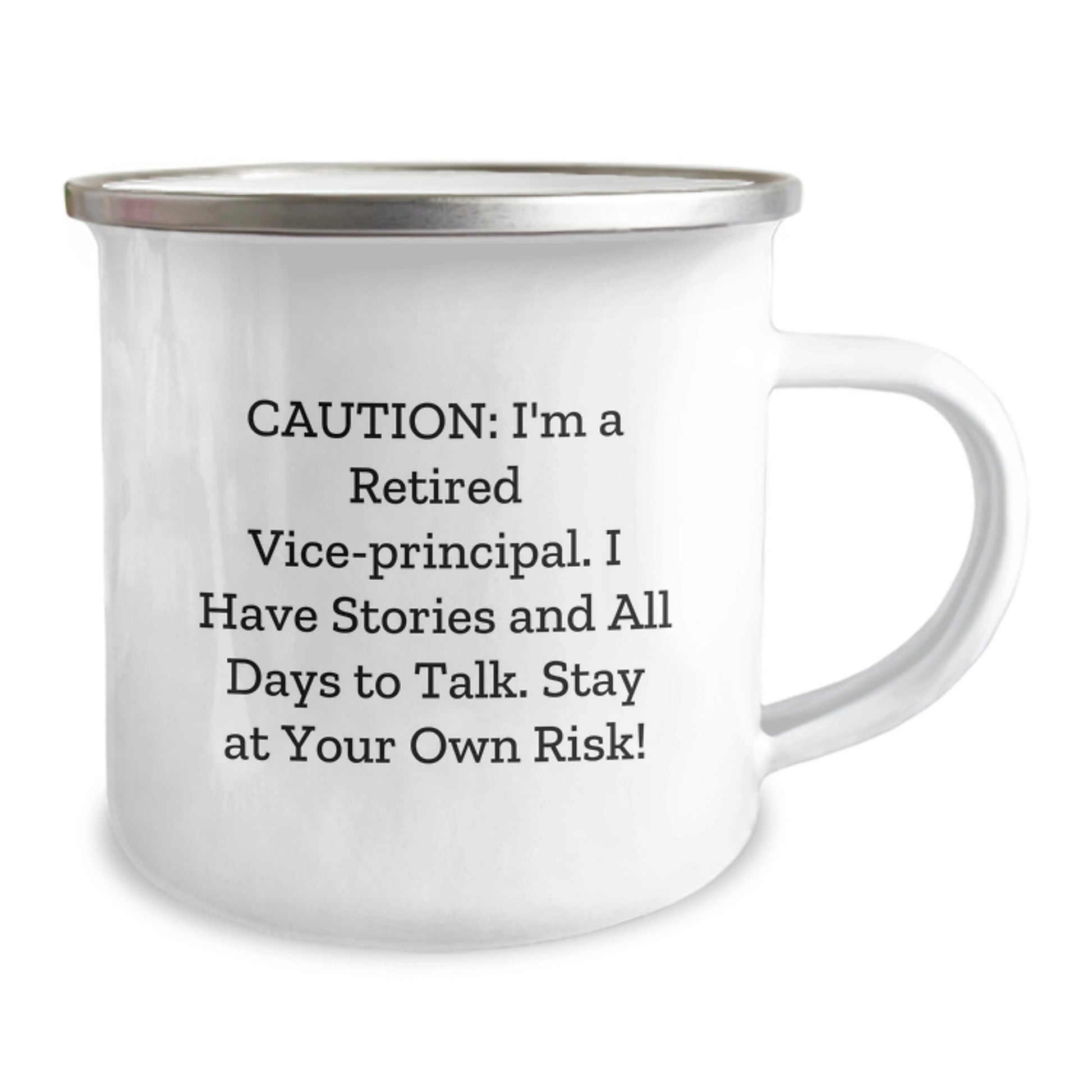 Vice-Principal Graduation Gifts from Friends - Funny Camping Mug for Men, Unique and Humorous Quote, 12 oz Capacity, Stainless Steel with Enamel Finish, Perfect for Coworkers, Family, or Women - Image 2