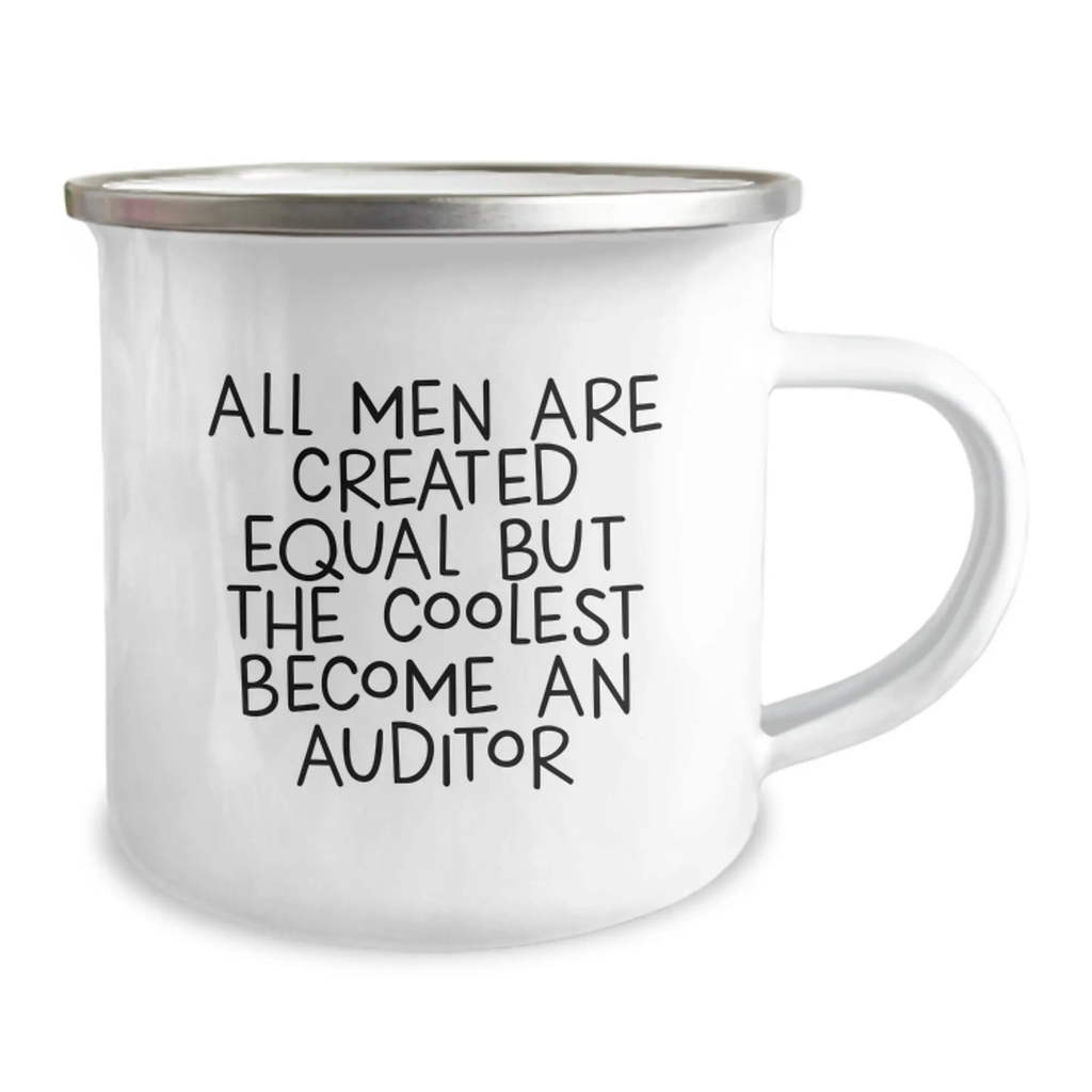 Funny Auditor Gifts from Friends for Men Who Become An Auditor, Unique Camping Mug for Graduation, Inspirational Quote by Enamel Finish Stainless Steel - Image 2