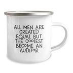 Funny Auditor Gifts from Friends for Men Who Become An Auditor, Unique Camping Mug for Graduation, Inspirational Quote by Enamel Finish Stainless Steel - Image 2
