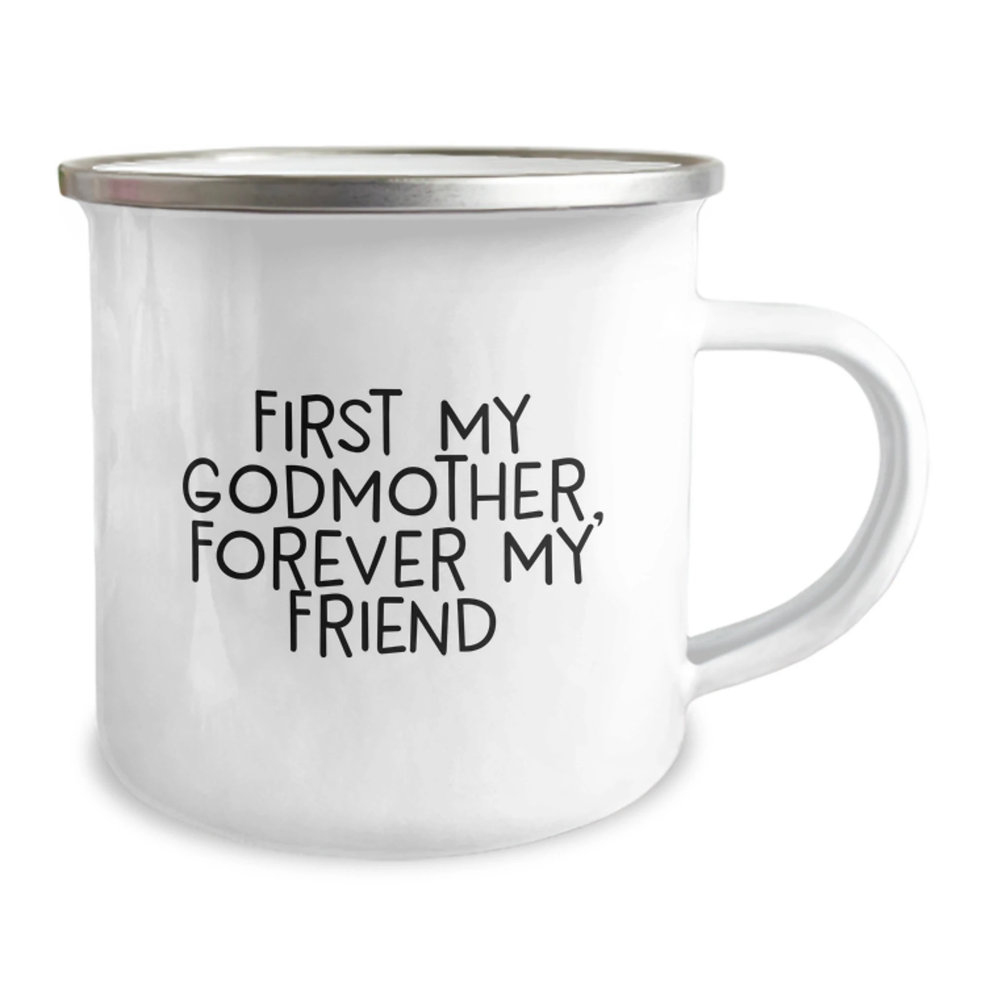 Gifts from Family, Funny Camping Mug for Godmother, First My Godmother Forever My Friend Christmas Unique Gifts