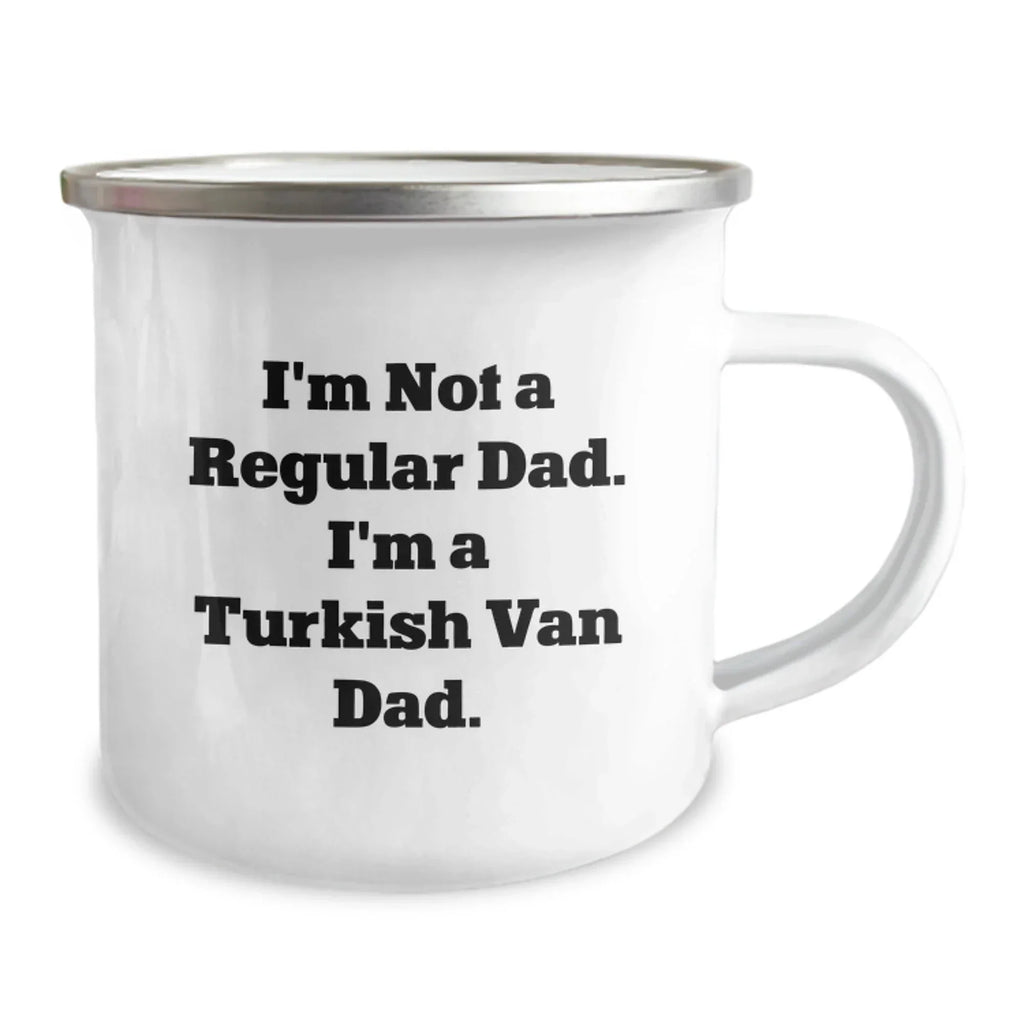 Funny Turkish Van Cat Dad Gifts for Men from Family - Birthday Unique Camping Mug