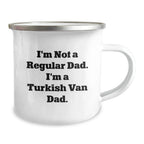Funny Turkish Van Cat Dad Gifts for Men from Family - Birthday Unique Camping Mug