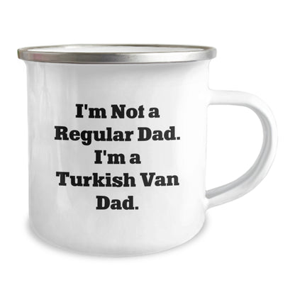 Funny Turkish Van Cat Dad Gifts for Men from Family - Birthday Unique Camping Mug - Image 2
