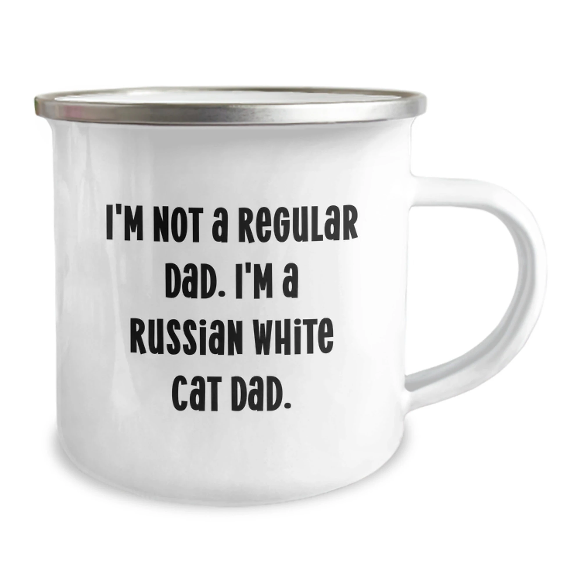 Funny Russian White Cat Dad Gifts from Men for Friends and Family Unique Christmas Unique Mugs