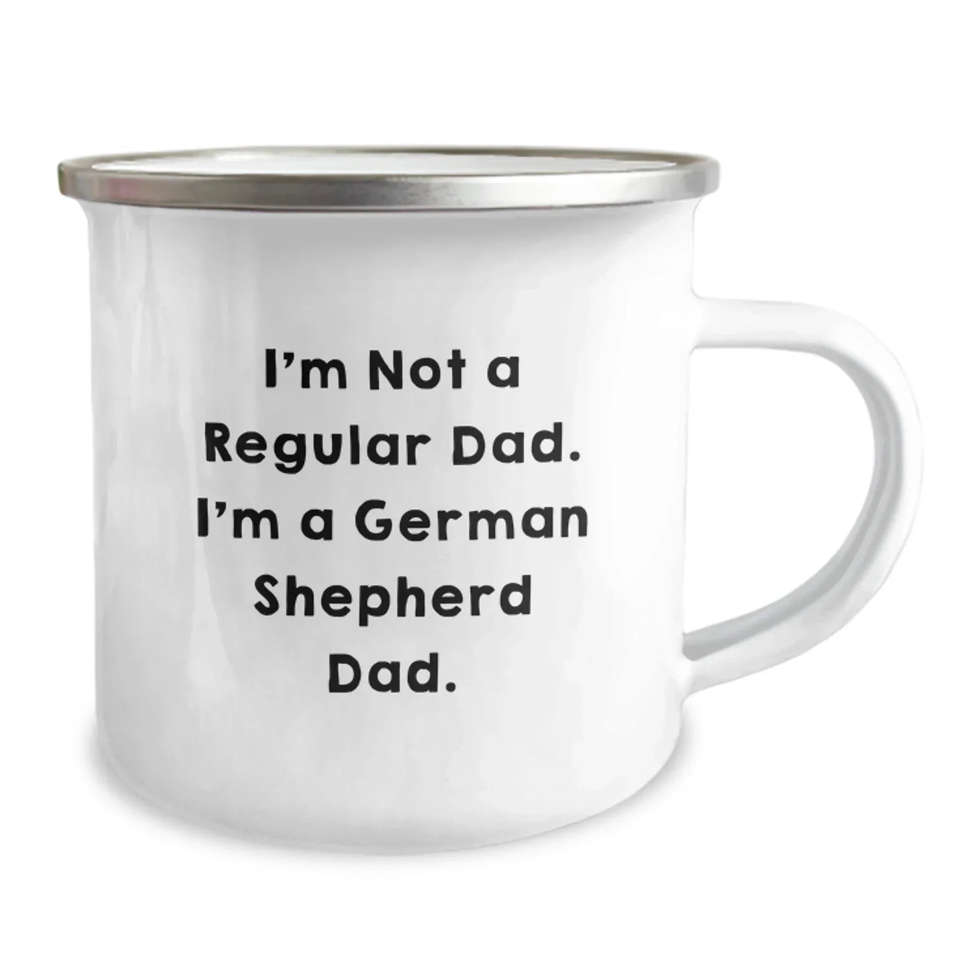 Funny German Shepherd Dad Camping Mug Gifts for Men, Unique Christmas Memorable Presents from Family to Friends