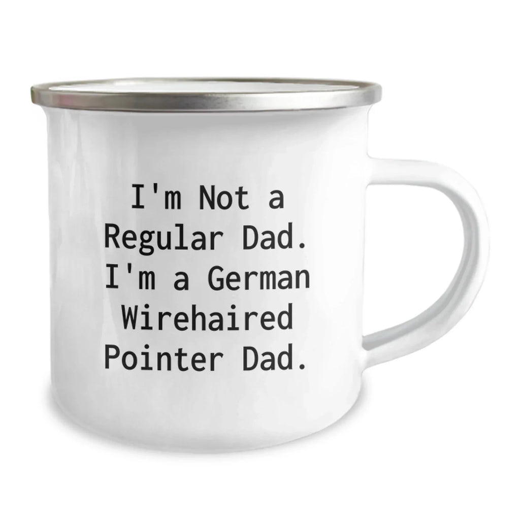 German Wirehaired Pointer Dog Camping Mug, Funny Dad Gifts for Him on Christmas Unique Presents from Men to Family