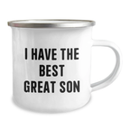 Funny Son Gifts, Camping Mug for Great Kids, I Have The Best Son Quote - Image 2