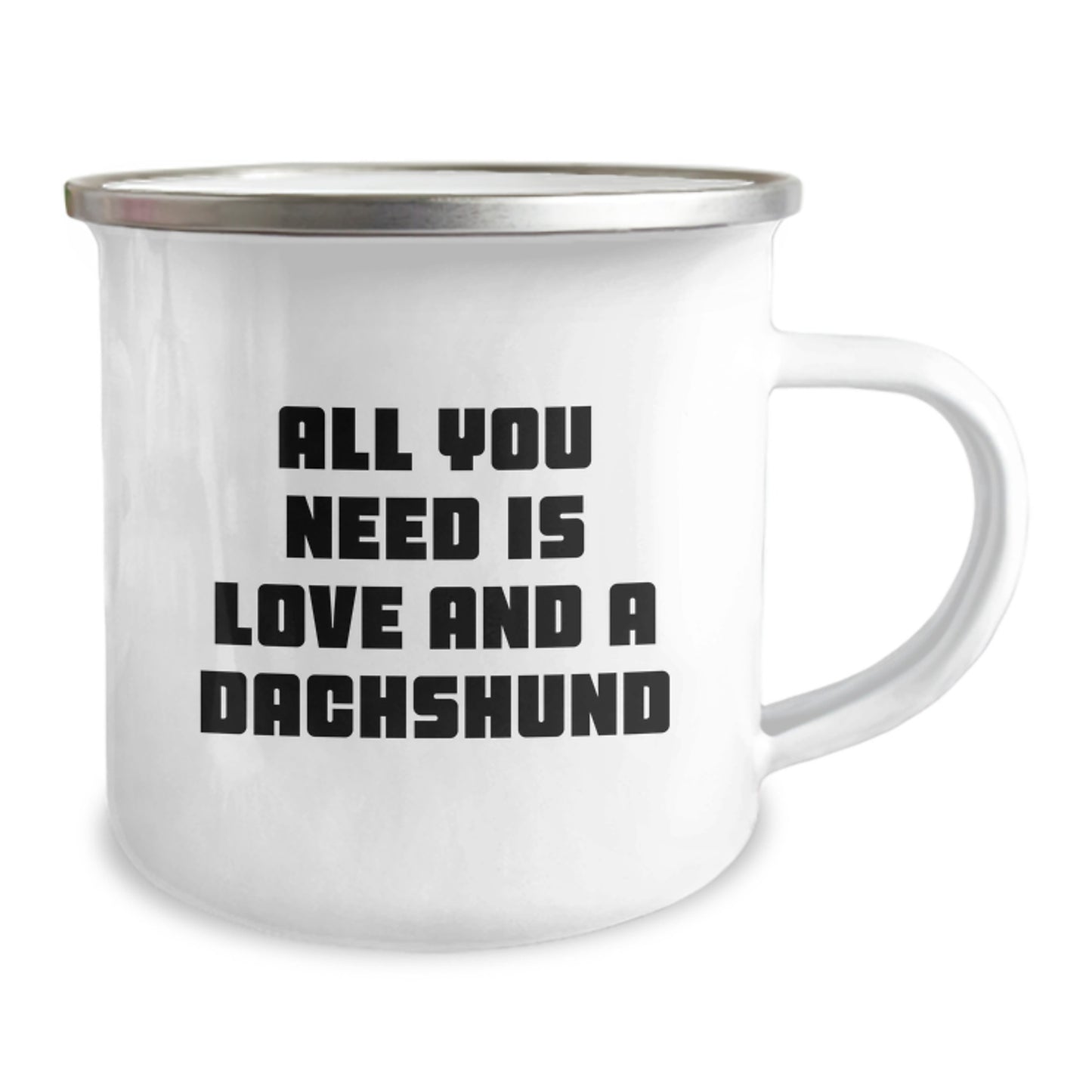 Funny Dachshund Dog Christmas Camping Mug Gifts from Family Friends - All You Need Is Love And A Dachshund, Unique - Image 2