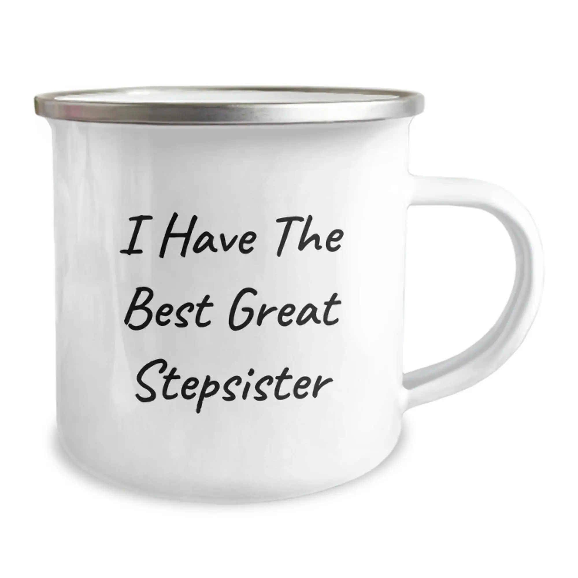 Funny Stepsister Camping Mug, Great Quote for Sister, Father's Day Unique Gifts from Family to Stepsister - Image 2