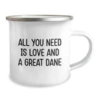 Great Dane Dog Lovers Camping Mug, Funny Quote Gifts for Men and Women, Birthday Unique Gifts from Friends, Family