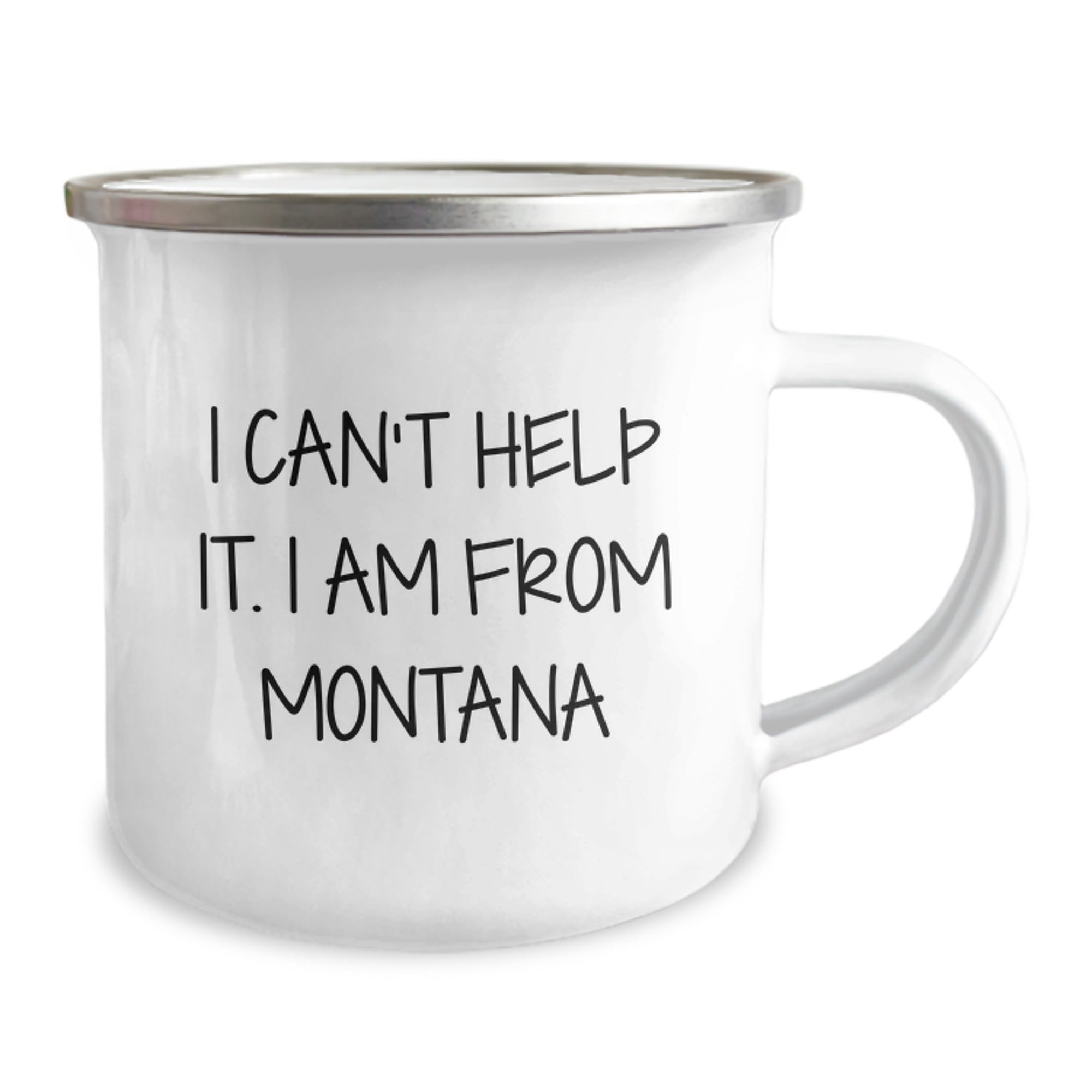 Montana Christmas Unique Gifts from Friends to Family Camping Mug - 'I Can't Help It. I Am From Montana' Funny Quote - Image 2