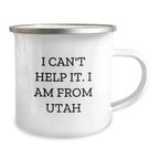 Utah Gifts for Men - Funny 'I Can't Help It. I Am From Utah' Camping Mug, Christmas Unique Gifts from Friends or Family