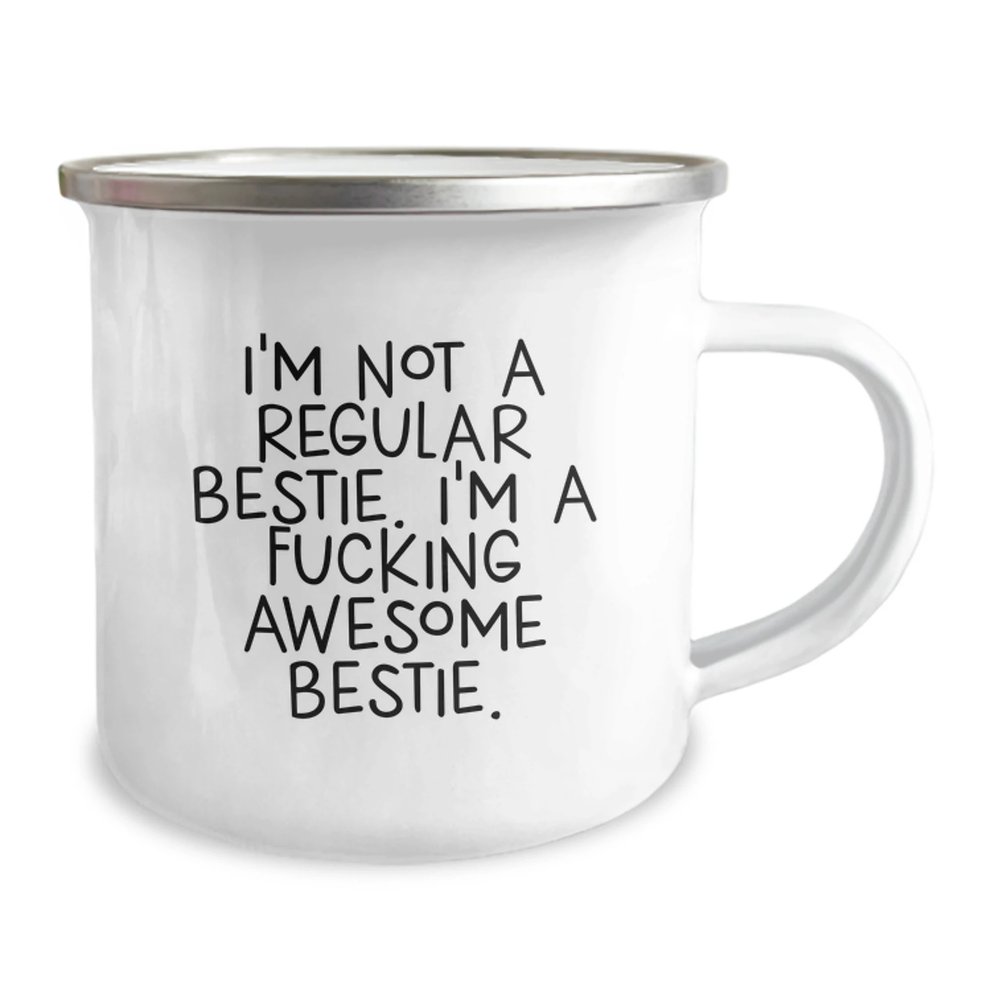 Funny Bestie Camping Mug Gifts from Friends, Unique Christmas Memorable Presents for Bestie, Bestie is F--king Awesome Mug