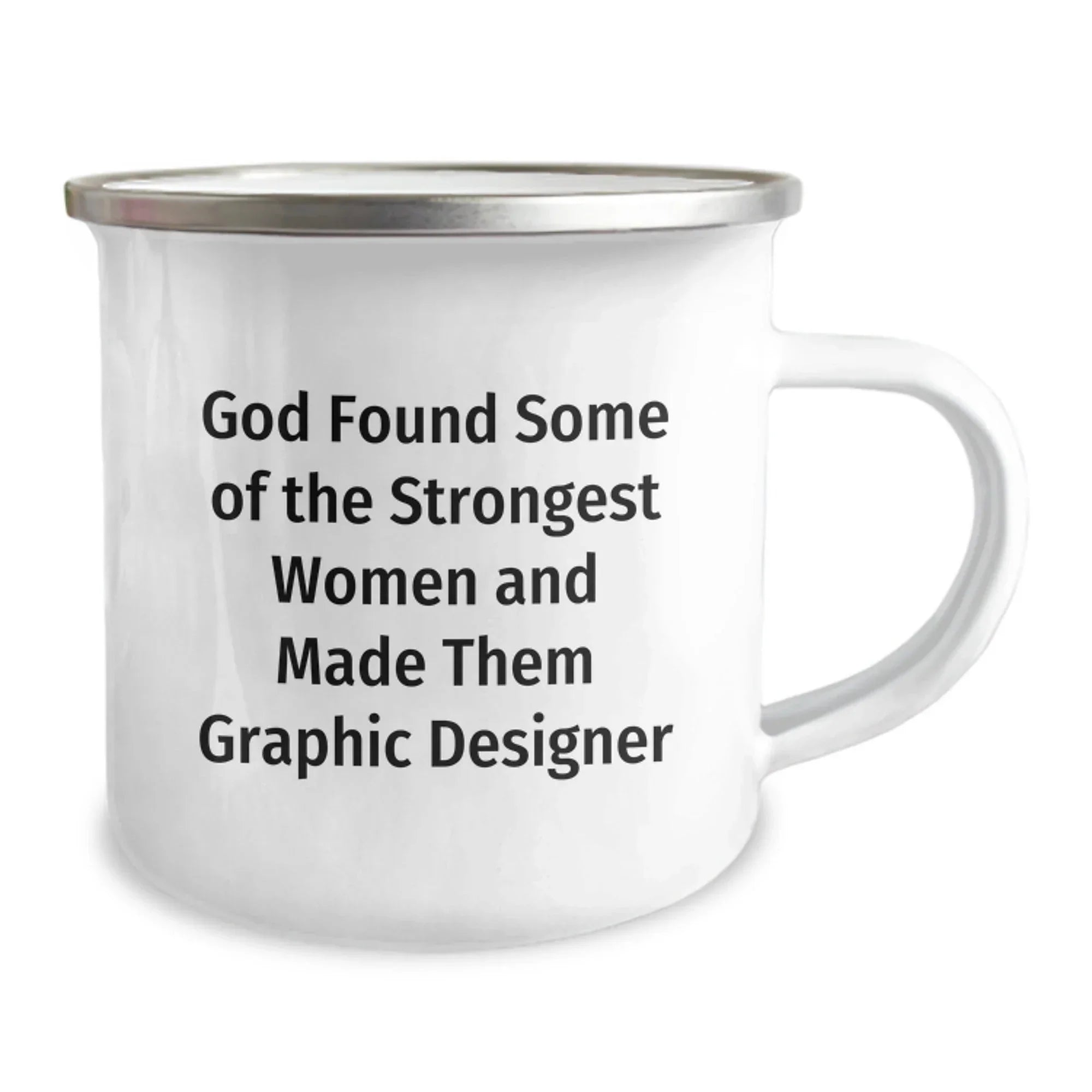 Graphic Designer's Humorous Camping Mug, Funny Quote Gifts for Women, Birthday Unique Gifts from Family