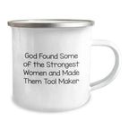 Gifts from Family to Tool Makers, Funny Camping Mug for Men, Unique Christmas Unique Gifts for Him, Tool Maker Enthusiast Mug, Stainless Steel with Enamel Finish
