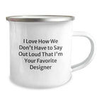 Funny Designer Gifts from Friends for Favorite Designer Camping Mug - Christmas Unique Gift for Him or Her