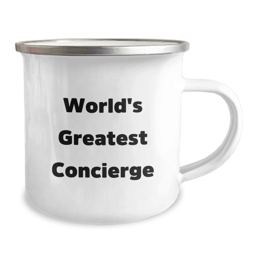 Concierge Keepsake Gift for Him - World's Greatest Concierge Camping Mug - Image 2