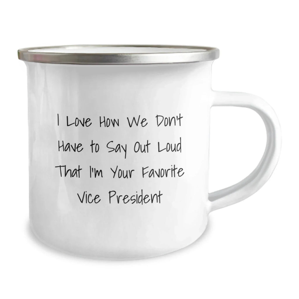Funny Vice President Gifts from Friends and Family, Camping Mug for Men and Women, Christmas Unique Presents