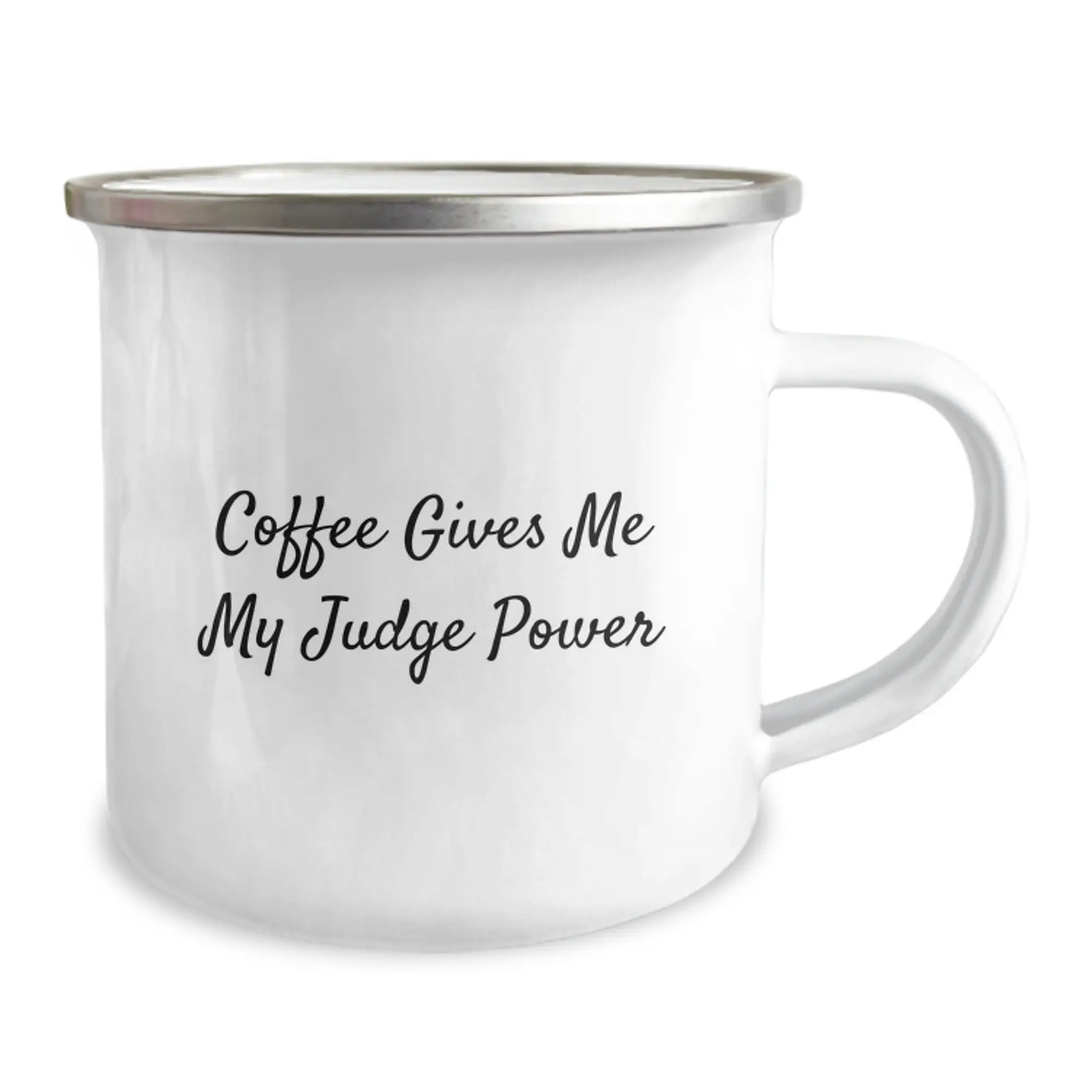 Funny Judge Camping Mug for Men Gifts from Friends to Judge, Graduation Unique Gifts for Judge, Coffee Gives Me My Judge Power - Image 2