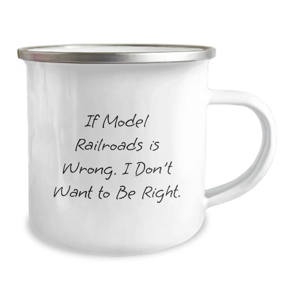 Funny Model Railroads Camping Mug Gifts from Friends for Birthday, Inspirational Quirky Quote, Unique Present for Men or Women - Image 2