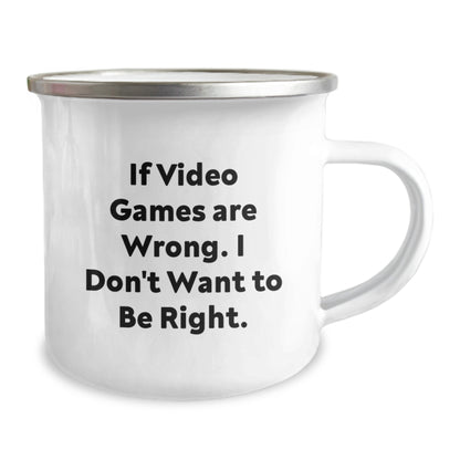 Funny Video Games Inspired Gifts for Men from Friends - 'If Video Games Are Wrong. I Don't Want To Be Right.' Unique Christmas Memorable Present for Gamers - Image 2