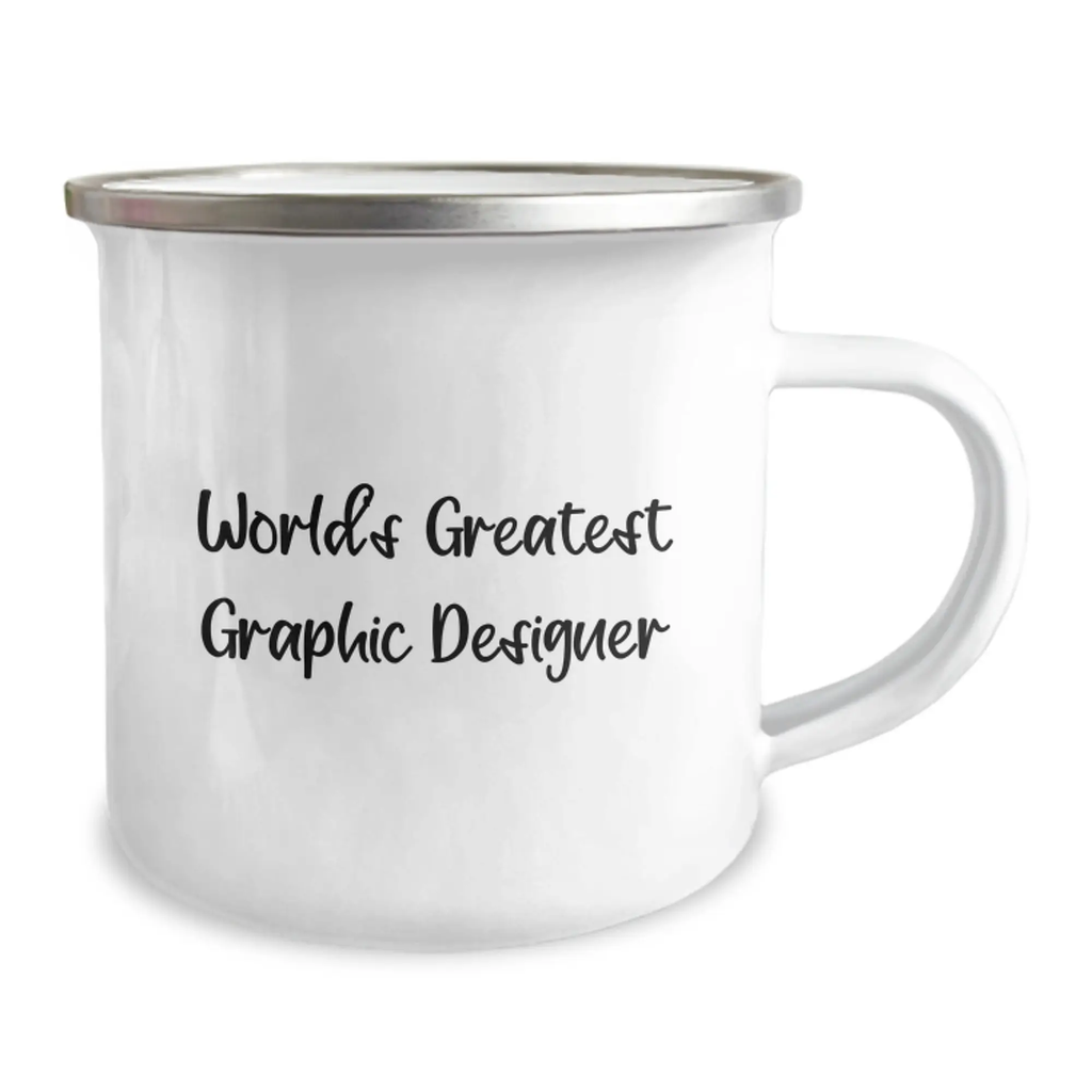 World's Greatest Graphic Designer Funny Gift for Men Camping Mug, Unique Father's Day Unique Gifts from Family to Graphic Designer - Image 2