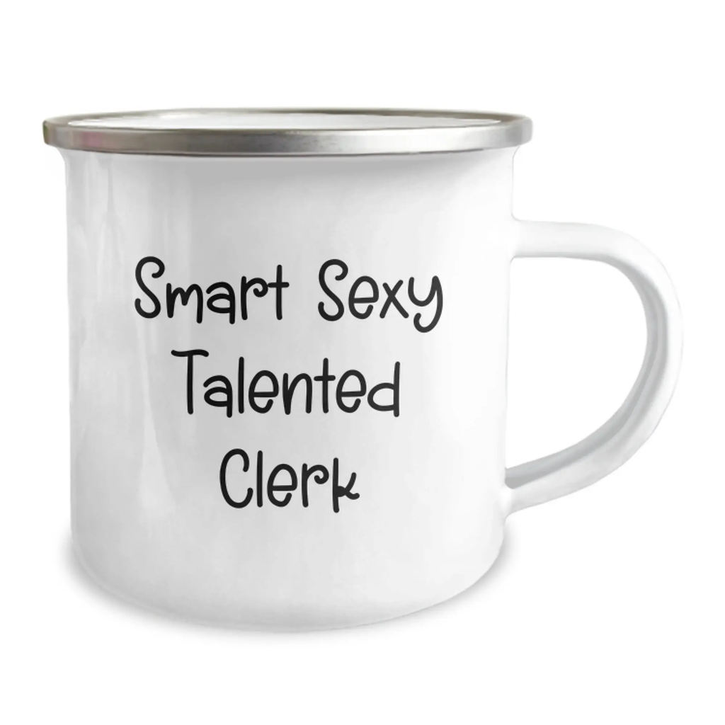 Funny Clerk Gifts from Friends - Smart Sexy Talented Clerk Birthday Unique Gifts for Clerk, Camping Mug for Men, Women, Coworkers, Family - Image 2