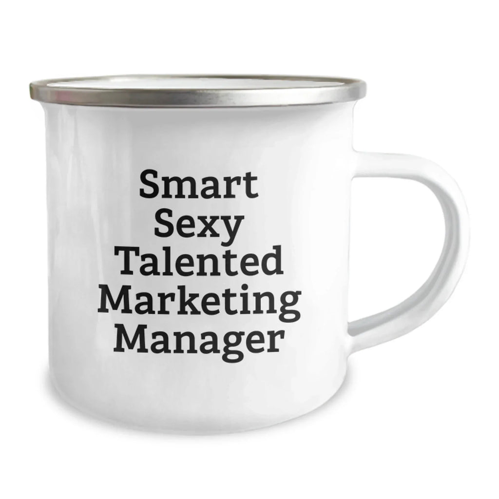 Funny Marketing Manager Christmas Unique Gifts from Friends, Funny Quotes for Marketing Manager on Camping Mug, Marketing Manager Women's Unique Funny Coffee Mugs