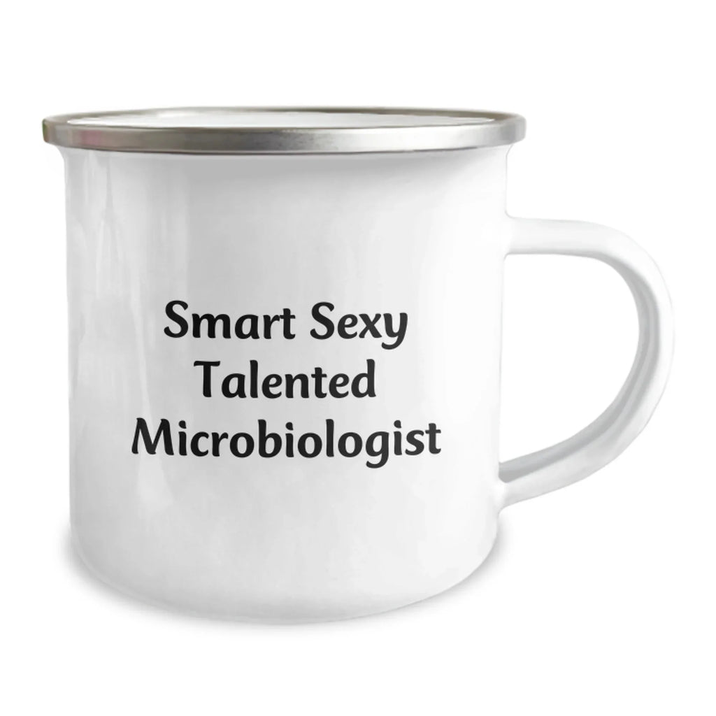 Funny Microbiologist Gifts for Women Friends and Family Members with Camping Mug - 'Smart Sexy Talented Microbiologist' Quote - Unique Christmas Unique Gifts from Men to Women