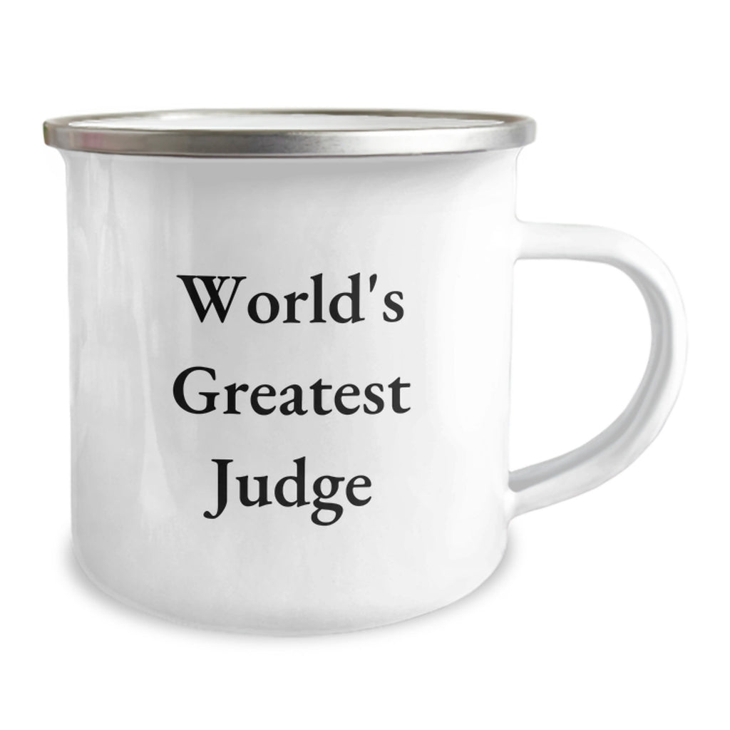 Judge Gift for Him - World's Greatest Judge Keepsake Camping Mug - Image 2