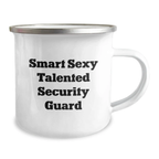 Funny Security Guard Graduation Gifts from Friends for Security Guard - Smart Sexy Talented Security Guard Camping Mug - Image 2