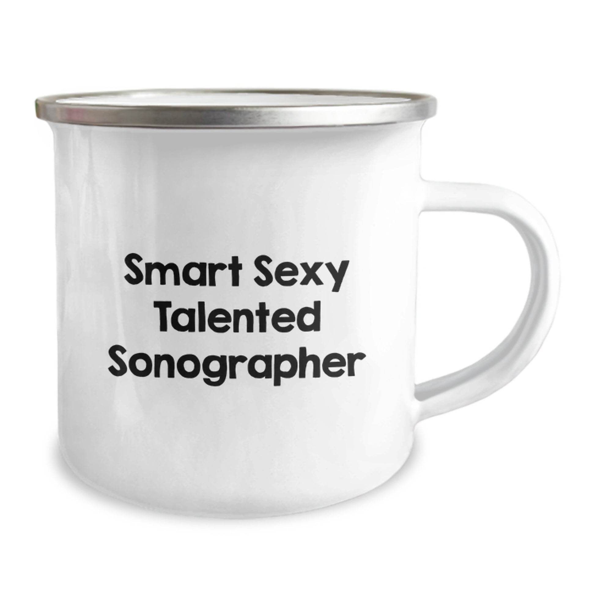 Smart Sexy Talented Sonographer Graduation Gifts from Family to Friends - Funny Camping Mug, 12 oz Stainless Steel with Enamel Finish, Perfect for Sonographer Enthusiasts - Gifts for Sonographer - Image 2
