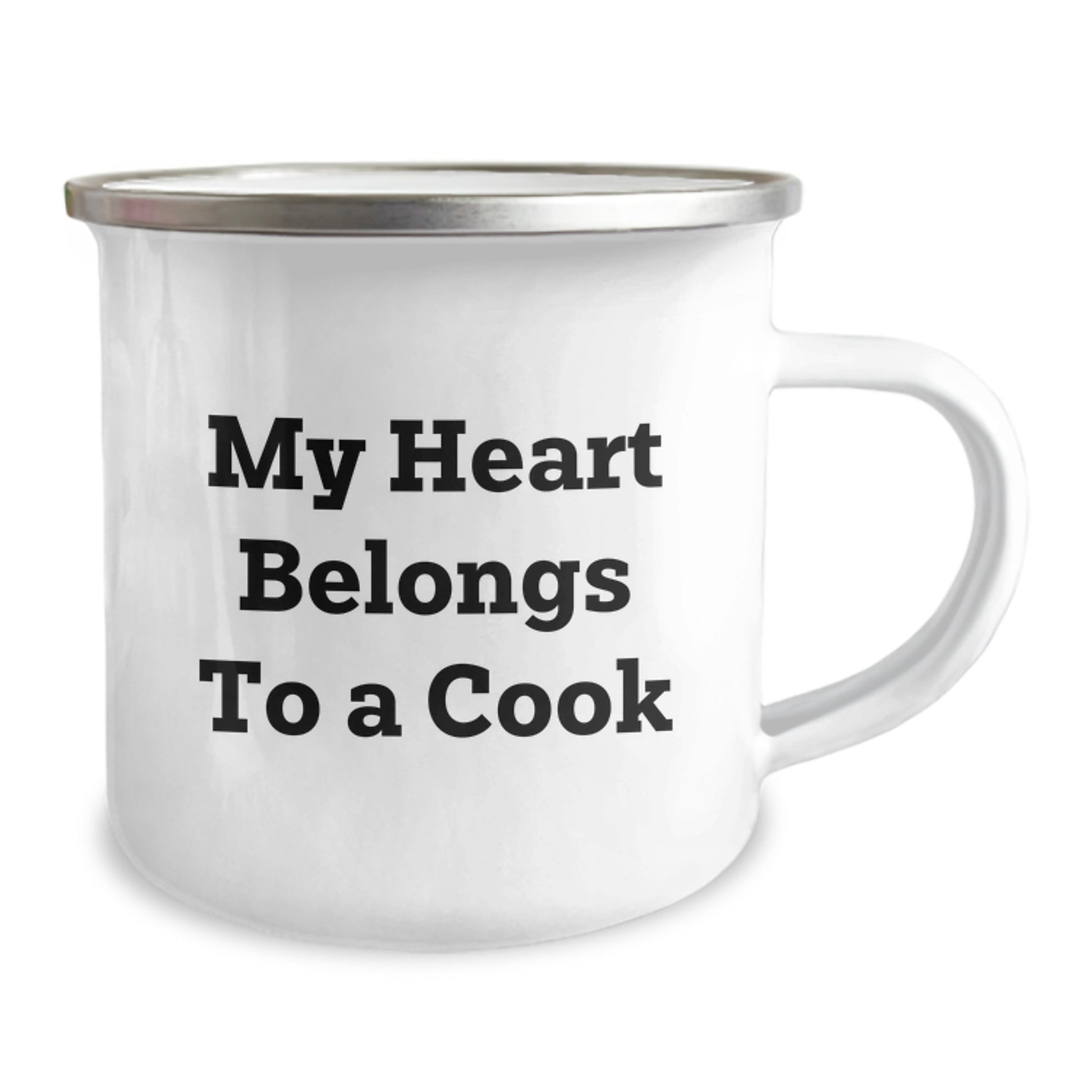 Funny Camping Mug Gifts from Friends for Cooks, My Heart Belongs To A Cook, Graduation Unique Gifts for Men, Women, Family, Coworkers - Image 2