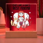 Cats are a Girl's Bet Friend Personalized Acrylic Plaque
