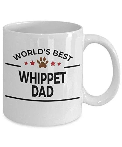 Spring Pet Products World's Best Whippet Dad Coffee Mug – Dog Lover Gift for Whippet Owners – Breed Trait Gift for Pet Parents