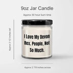 Devon Rex Cat Lover's 9oz Vanilla Soy Candle, Funny Quote Gifts from Men to Women Friends Family on Valentine's, Unique Devon Rex Cat Gifts