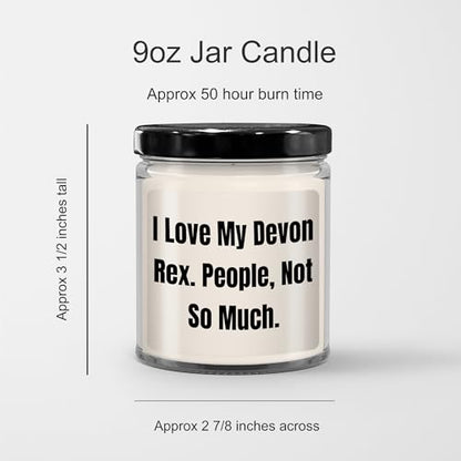 Devon Rex Cat Lover's 9oz Vanilla Soy Candle, Funny Quote Gifts from Men to Women Friends Family on Valentine's, Unique Devon Rex Cat Gifts - Mallard Moon Gift Shop