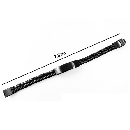 Funny New York City Gifts for Men, I'd Rather Be In New York Interlaced Leather Bracelet, Father's Day Unique Gifts from Friends