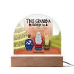 Celebrate Grandma's Love with a Heartfelt Personalized Christmas Gift from Grandkids - Dome-Shaped Acrylic Plaque