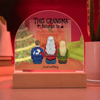 Celebrate Grandma's Love with a Heartfelt Personalized Christmas Gift from Grandkids - Dome-Shaped Acrylic Plaque