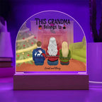 Celebrate Grandma's Love with a Heartfelt Personalized Christmas Gift from Grandkids - Dome-Shaped Acrylic Plaque