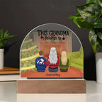 Celebrate Grandma's Love with a Heartfelt Personalized Christmas Gift from Grandkids - Dome-Shaped Acrylic Plaque